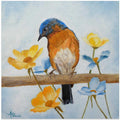 Flower Peeping Eastern Bluebird