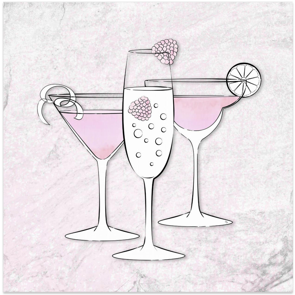 Elegant Pink Cocktails