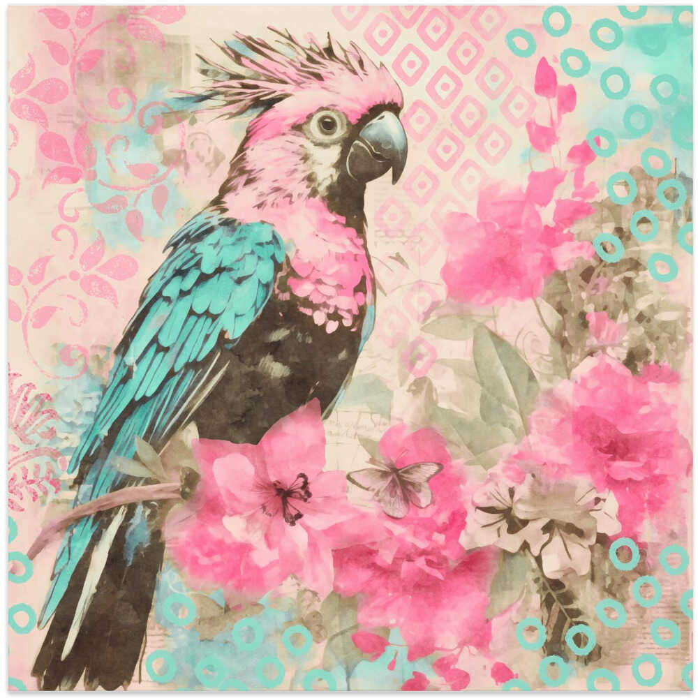 Cockatoos Pastel Garden