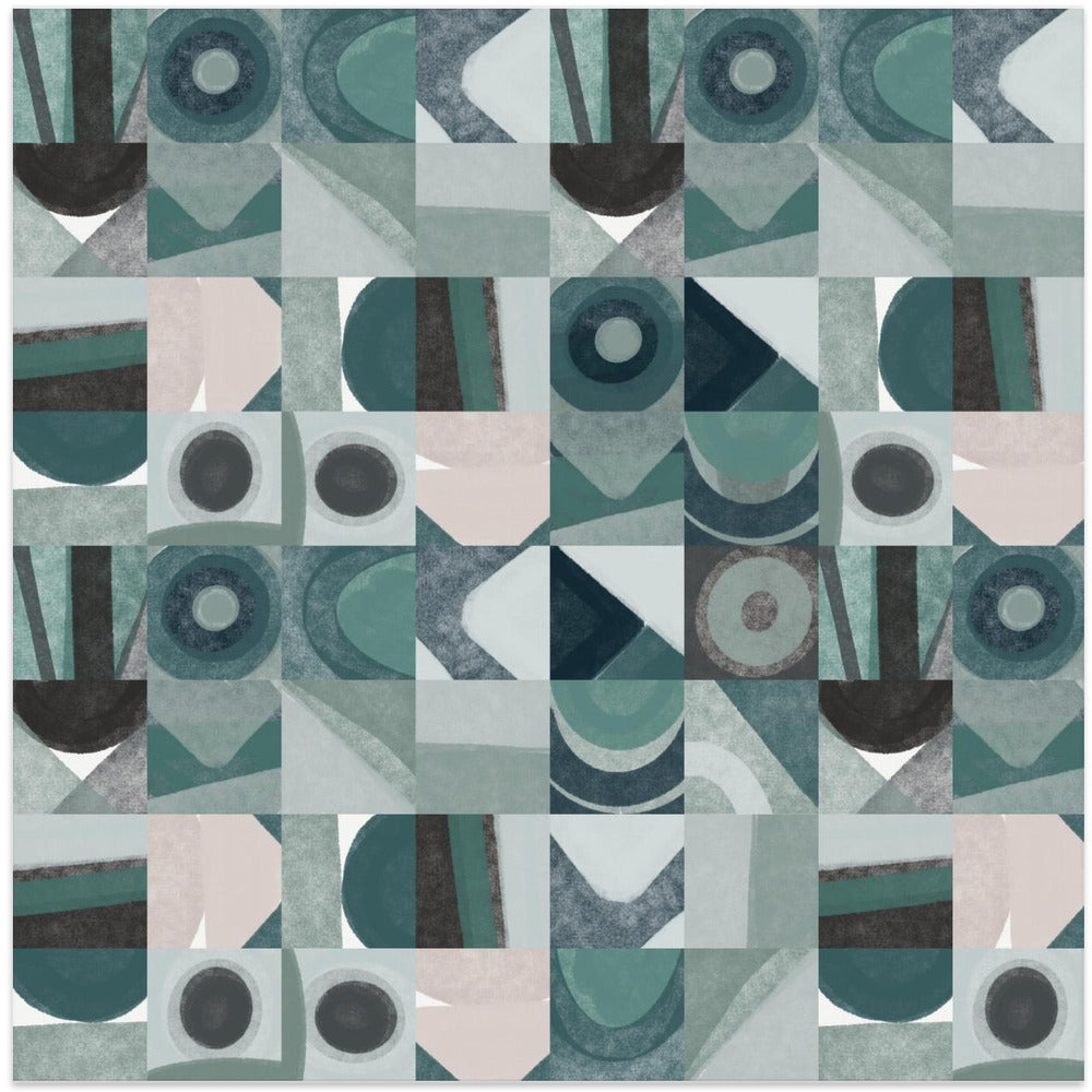 Mid Century Grid Pattern Four