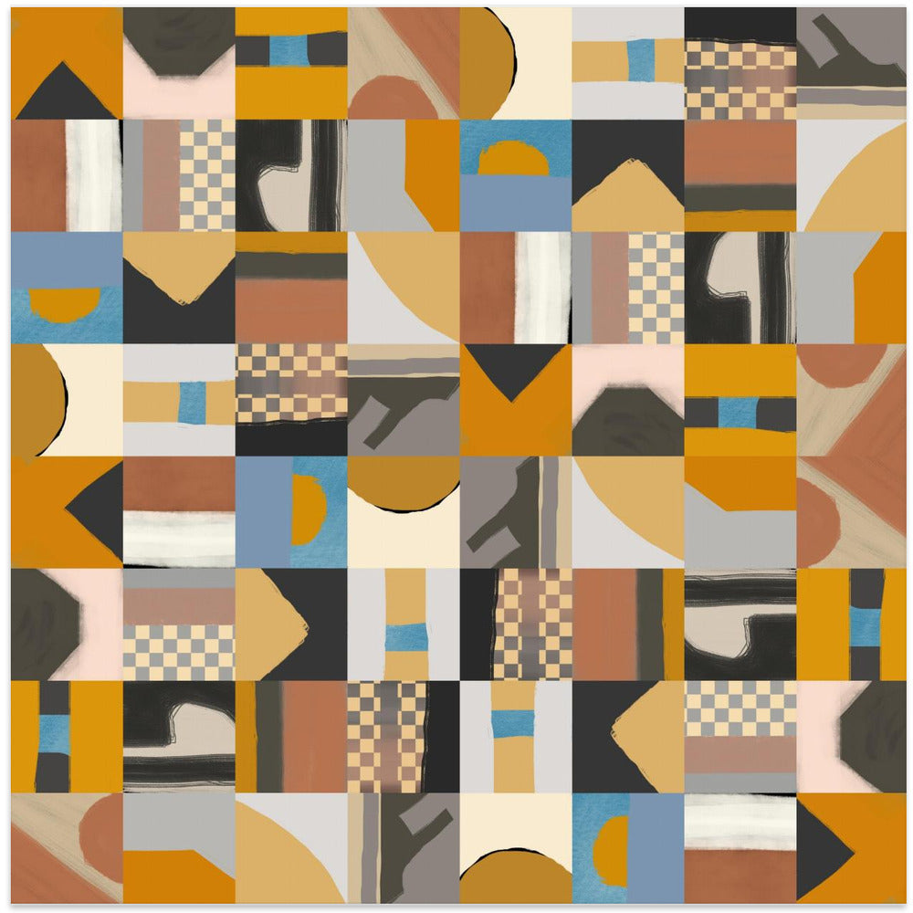 Mid Century Grid Pattern Two
