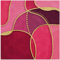 Calm Shapes Magenta Red Gold