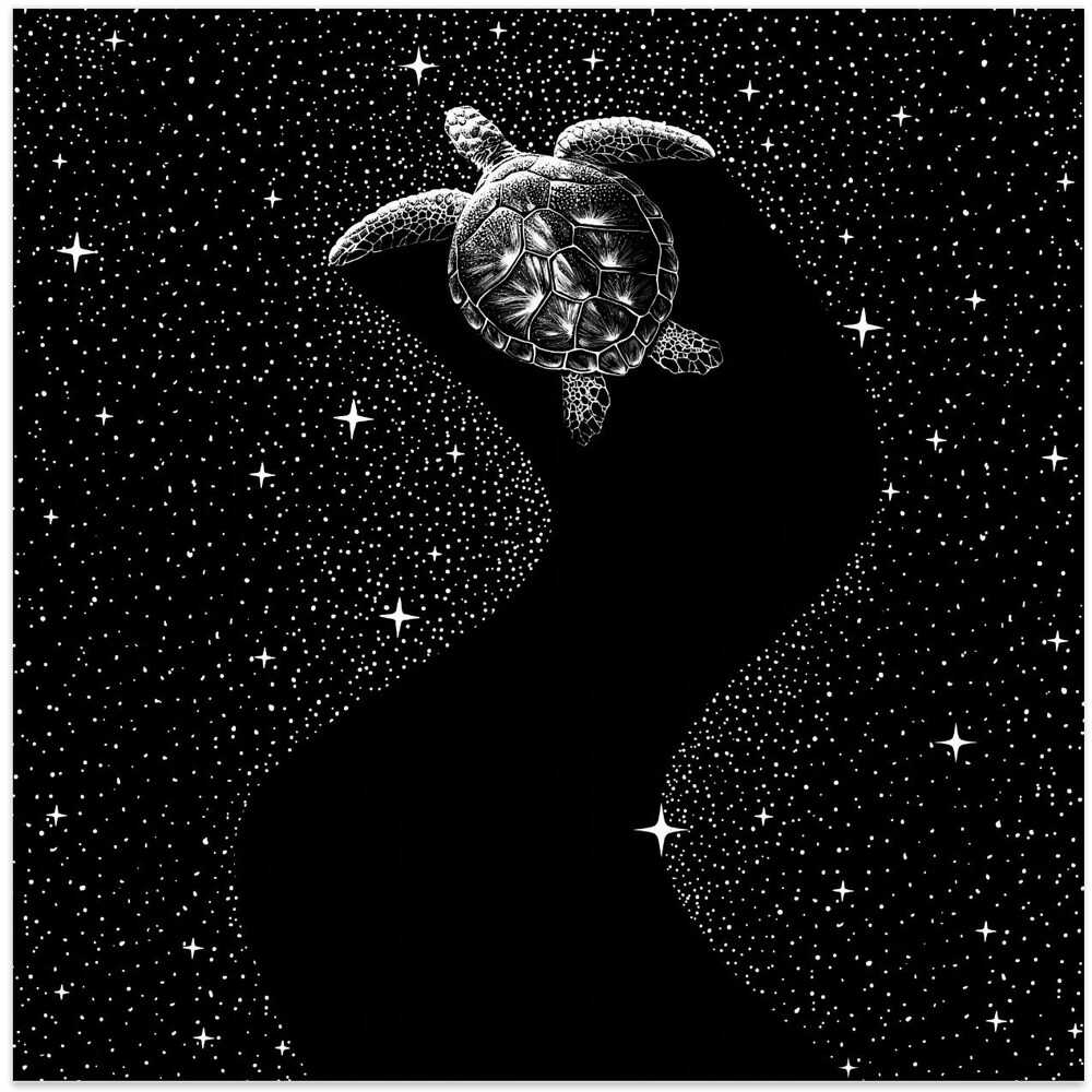 Starry Turtle  (Black Version)