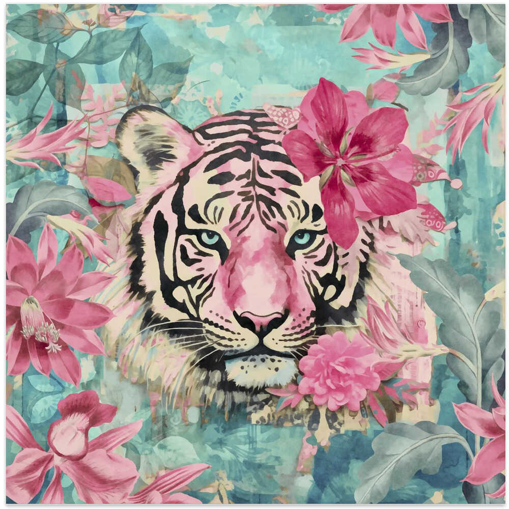 Tigers Jungle Garden Pink