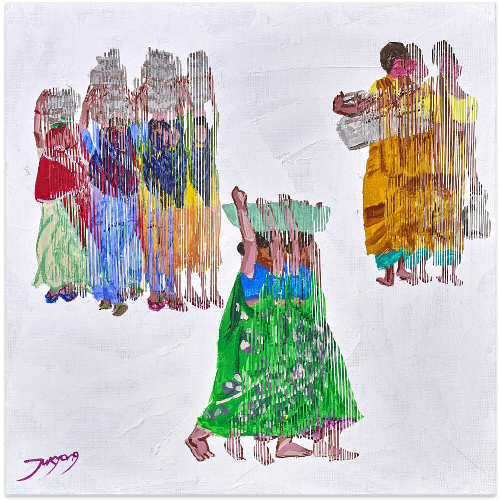 Women Carrying Water Buckets