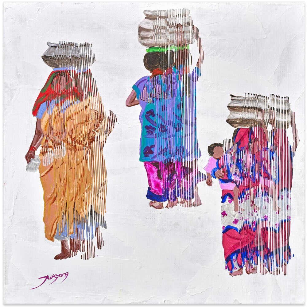 Women Carrying Water Buckets