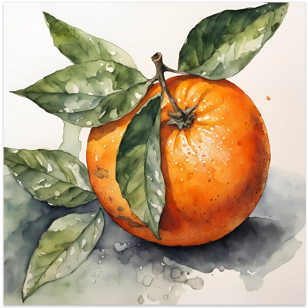 Orange, Aquarell, Ink