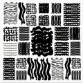 Black and White Squiggle Grid 2