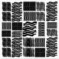 Black and White Squiggle Grid 4