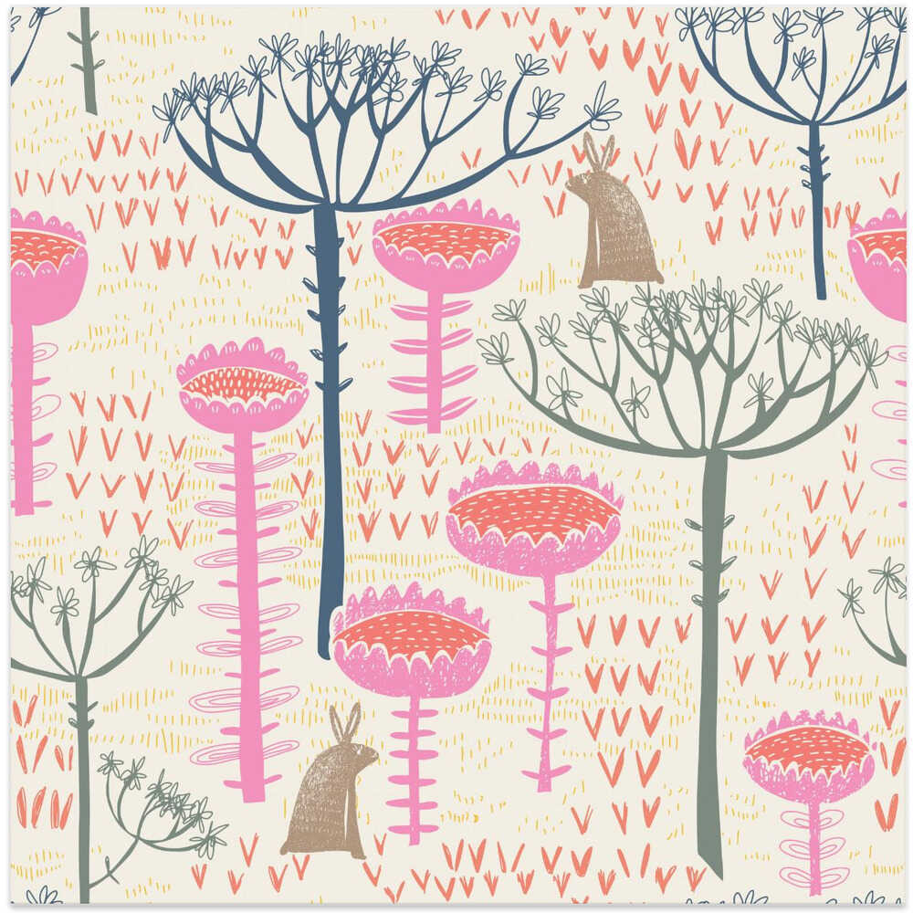 Block print scandinavian meadow