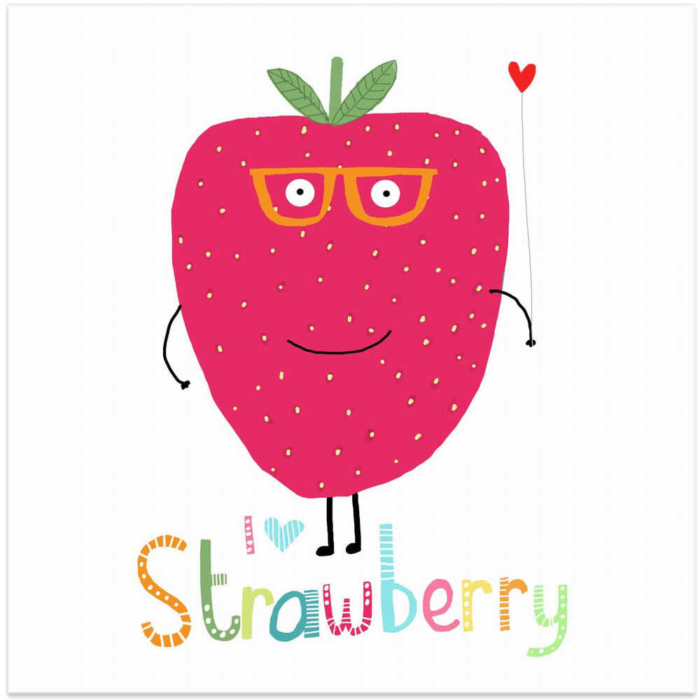 I Love Strawberry! Cute Strawberry Holding a Heart
