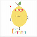I Love Lemon! A Cute Lemon Holding a Love Heart.