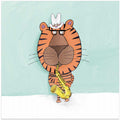 Tiger Saxophone Player with Cowboy Hat by Artist Carla Daly