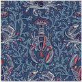 Lobster and crab coastal nostalgia navy pattern