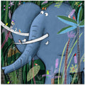 Large Elephant Peeks Out of the Jungle by Artist Carla Daly