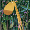 Cute Giraffe Peeks Out of the Jungle by Artist Carla Daly