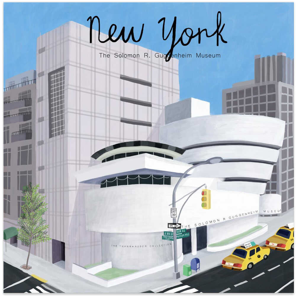 New York City Museum with Yellow Cabs by Artist Carla Daly