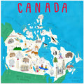 Illustrated Map of Canada by Artist Carla Daly