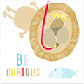 Be Curious! Cute Lion Snorkelling with the Fish by Illustrator Carla Daly