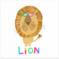 Funny Lion Wearing Glasses by Artist Carla Daly