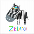Funny Zebra Wearing Glasses by Illustrator Carla Daly