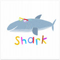 Funny Shark Wearing Glasses by Artist Carla Daly
