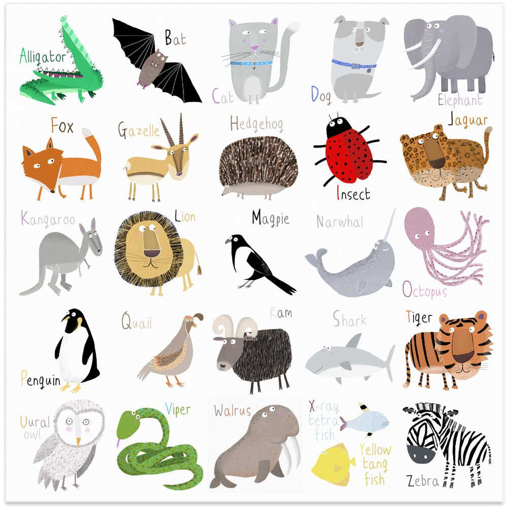 Dal 290b Alphabet White 52x62