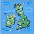 Illustrated Map of Ireland with Funny Animals by Artist Carla Daly