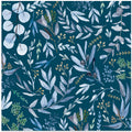 Eucalyptus Leaves Pattern Dark Blue