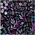Eucalyptus Leaves Pattern Dark Purple