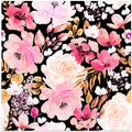 Floral Chaos Watercolor Pattern Dark Pink