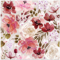 Floral Chaos Watercolor Pattern Light Red