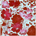 Floral Chaos Watercolor Pattern Red