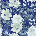 Floral Chaos Watercolor Pattern Blue