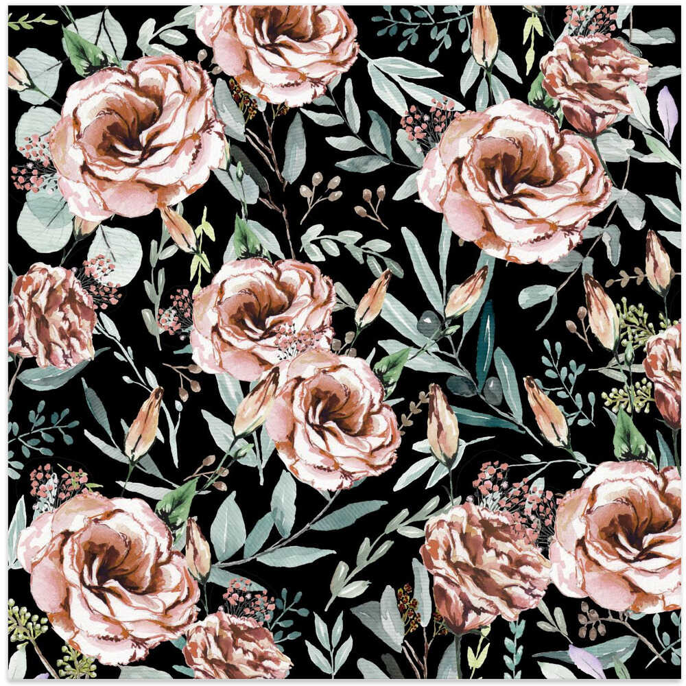 Floral Explosion Black