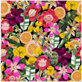 Flowes and Fruits Pattern Black