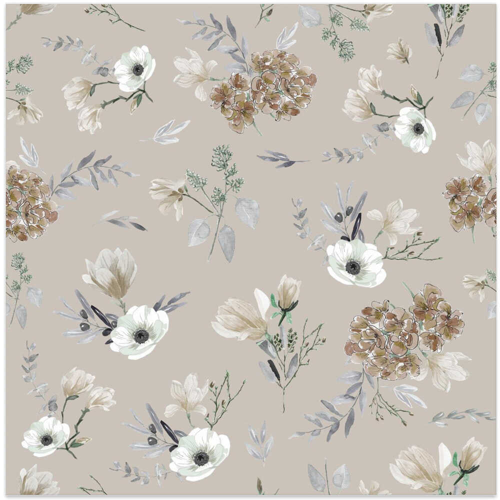 Floral Bouquets Pattern Neutrals