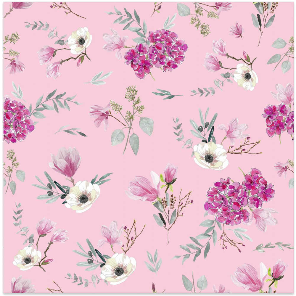 Floral Bouquets Pattern Pink