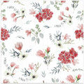 Floral Bouquets Pattern Red and White