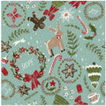 Magical Christmas Green Pattern