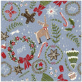 Magical Christmas Blue Pattern
