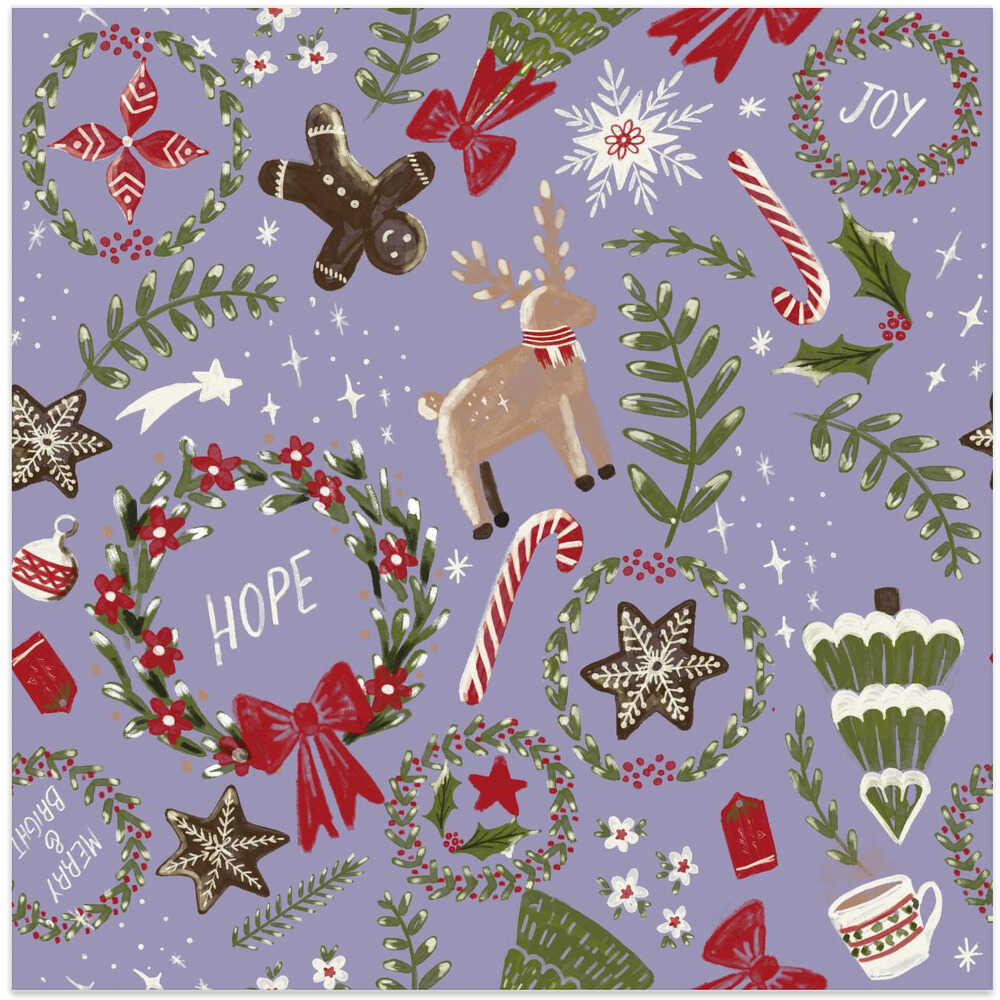 Magical Christmas Lavender Pattern