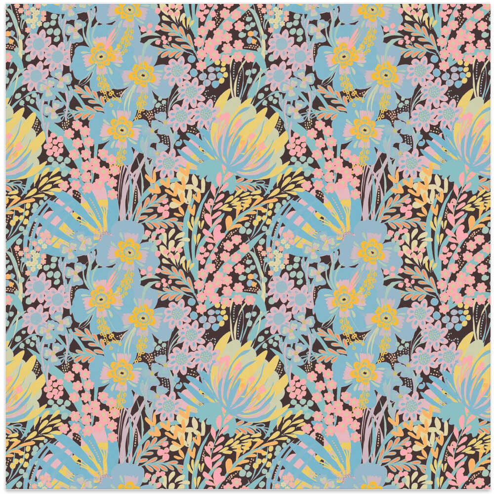 Blue patterned flower