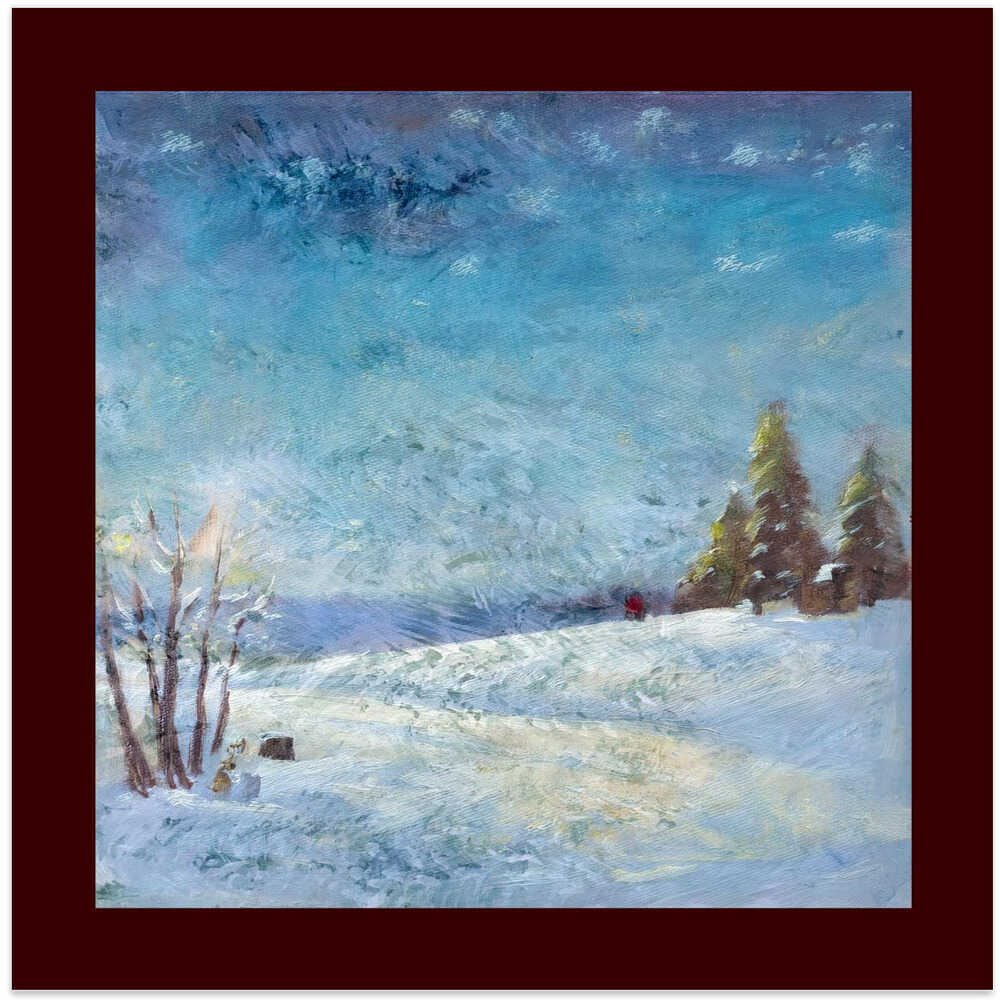 Winter Scene: Christmas Tree Vintage Style 6