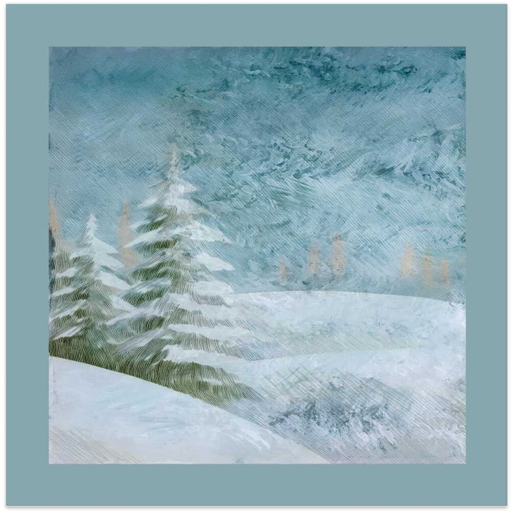 Winter Scene: Christmas Tree Vintage Style 5