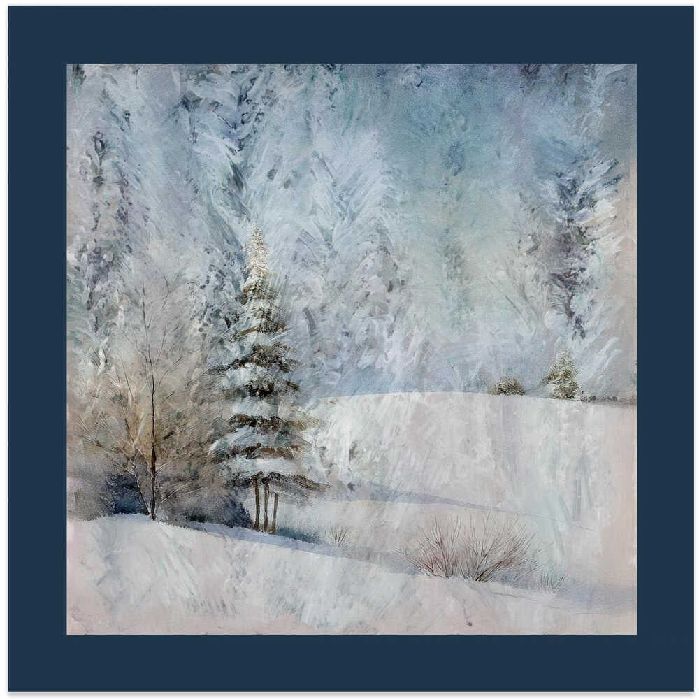 Winter Scene: Christmas Tree Vintage Style 4