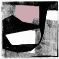Pink and Black Abstract Shapes Print No1