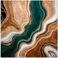 Wavy Patterns In Earth Tones And Teal