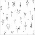 White Wildflowers Pattern