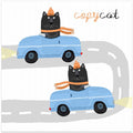 Copycat, Two Twin Cats Driving a Car by Carla Daly